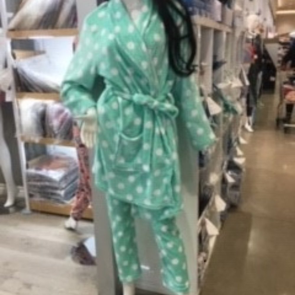 Pajama Robe and Pant Set Teal